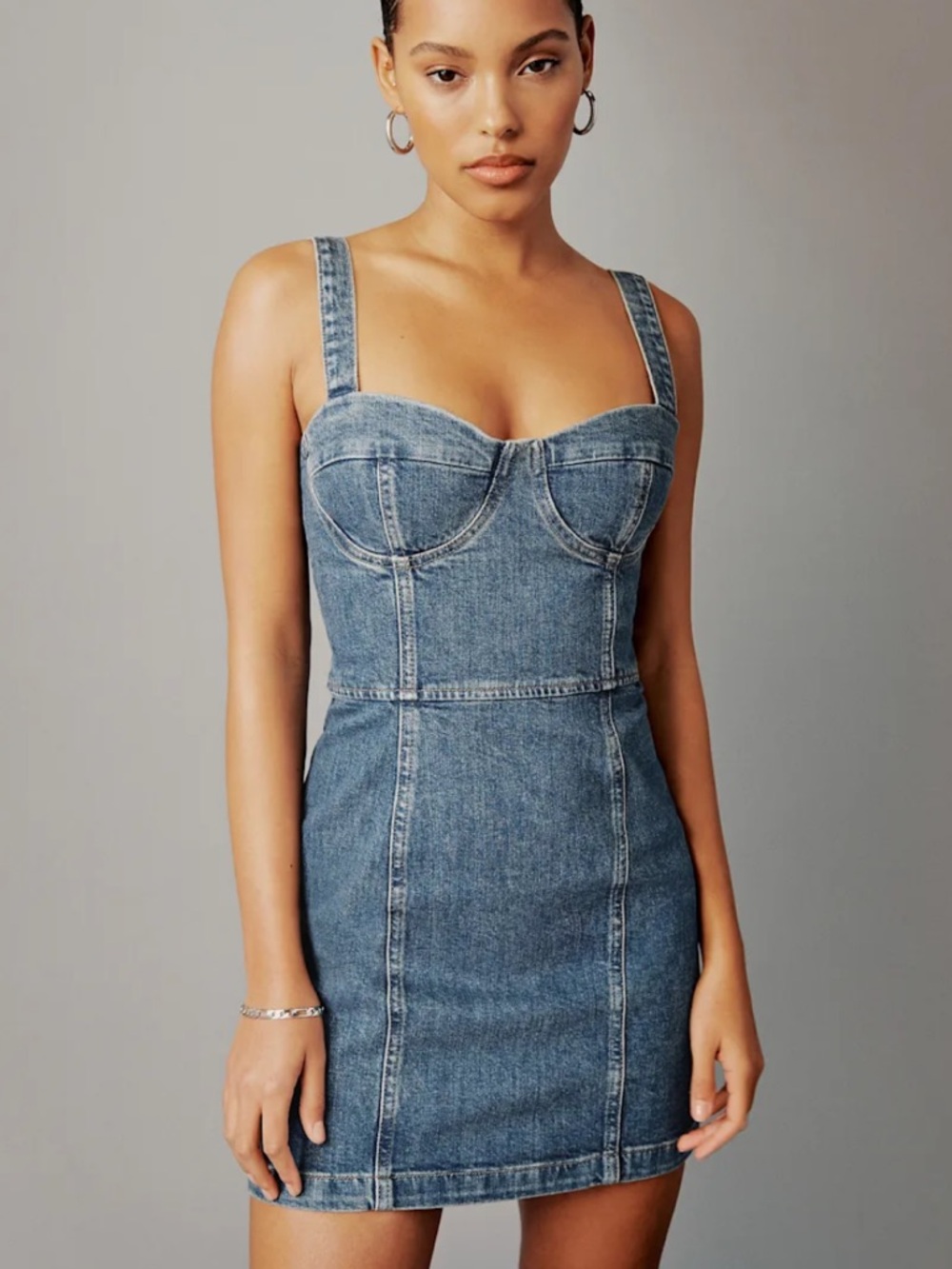 Reformation Nikki Denim Mini Dress - Picture 1 of 5